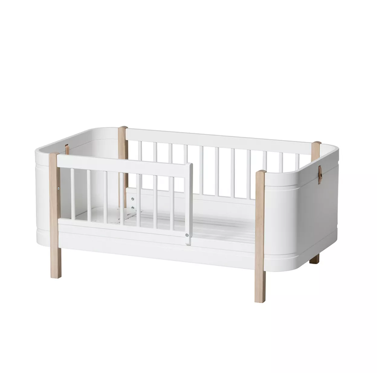 Lit Bébé évolutif 5 En 1 Mini+ Wood - Blanc/Chêne 7 Lit Bébé évolutif 5 En 1 Mini+ Wood - Blanc/Chêne – Image 5