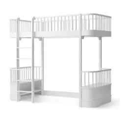 Lit Mezzanine Wood Original - Blanc -Enfant Fournitures Boutique 041429 lit mezzanine wood original blanc oliver furniture 3 1264x1234