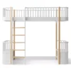 Lit Mezzanine Wood Original - Blanc/Chêne 1 Lit Mezzanine Wood Original - Blanc/Chêne -Enfant Fournitures Boutique 041429 lit mezzanine wood original chene oliver furniture 1 1264x1234