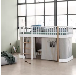 Rideau Pour Lit Mezzanine Mi-haut Wood - Naturel -Enfant Fournitures Boutique 041431 rideau nature 3 1264x1234