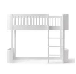Lit Junior Mezzanine Mi-haut Mini+ Wood - Blanc