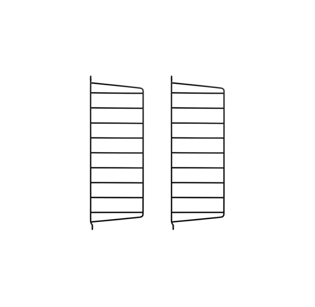 Pack 2 Portants Muraux 50 X 20 Cm - Noir 3 Pack 2 Portants Muraux 50 X 20 Cm - Noir