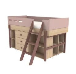 Lit Enfant Mi-hauteur échelle Inclinée Popsicle - Chêne/Cherry 10 Lit Enfant Mi-hauteur échelle Inclinée Popsicle - Chêne/Cherry -Enfant Fournitures Boutique 80 24302 33 lit mi hauteur echelle cherry popsicle flexa 2 1264x1234