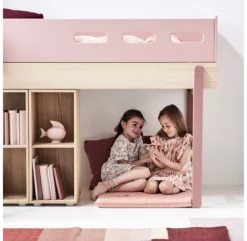 Lit Enfant Mi-hauteur échelle Inclinée Popsicle - Chêne/Cherry 13 Lit Enfant Mi-hauteur échelle Inclinée Popsicle - Chêne/Cherry -Enfant Fournitures Boutique 80 24302 33 lit mi hauteur echelle cherry popsicle flexa 5 1264x1234