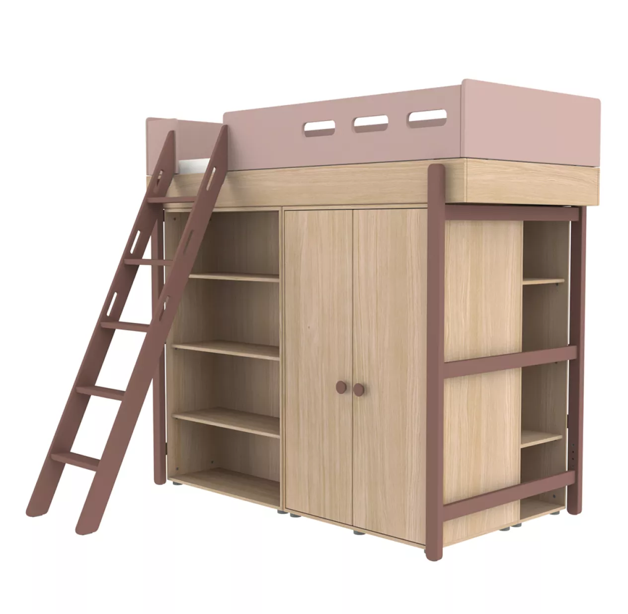 Lit Mezzanine échelle Inclinée Popsicle - Chêne/Cherry 4 Lit Mezzanine échelle Inclinée Popsicle - Chêne/Cherry – Image 2