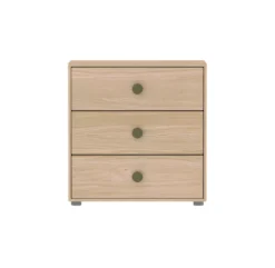 Commode 3 Tiroirs Popsicle - Chêne/Kiwi