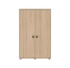 Armoire Basse Popsicle - Chêne/Kiwi