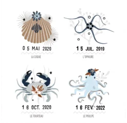 Affiche Les Petites Bêtes De La Mer -Enfant Fournitures Boutique affiche a tamponner les petites betes de la mer les petites dates 4 1264x1234