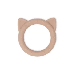 Mushie Anneaux De Dentition Chat - Rose Poudré