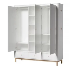 Armoire 3 Portes Wood - Chêne / Blanc -Enfant Fournitures Boutique armoire 3 portes 041353 blanc chene oliver furniture 3 1264x1234