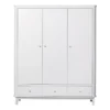 Armoire 3 Portes Wood - Blanc