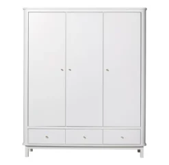 Armoire 3 Portes Wood - Blanc