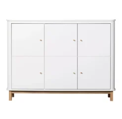 Armoire Multi-rangement Wood - Chêne / Blanc