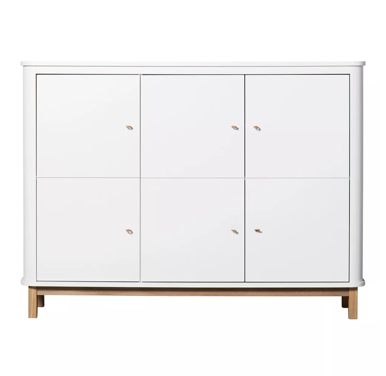 Armoire Multi-rangement Wood - Chêne / Blanc 3 Armoire Multi-rangement Wood - Chêne / Blanc