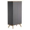 VOX Armoire 2 Portes Nature - Gris Anthracite