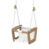 Balançoire Bébé Et Junior Cuir Blanc - Chêne -Enfant Fournitures Boutique balancoire bebe lillagunga cuir blanc chene 1 1264x1234