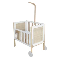 Berceau Cododo Cèdre Et Rotin Océania - Blanc