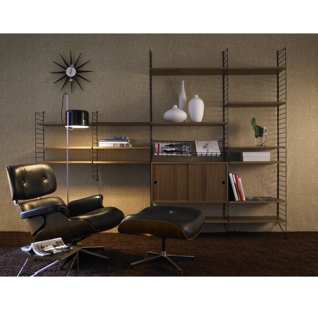 Pack 2 Portants Muraux Au Sol 200 X 30 Cm - Noir 5 Pack 2 Portants Muraux Au Sol 200 X 30 Cm - Noir – Image 3