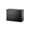 Caisson 2 Tiroirs 58 X 30 Cm - Noir -Enfant Fournitures Boutique caisson tiroirs 58 cm string furniture noir 1 1264x1234