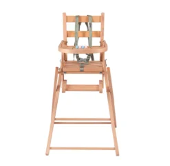 Chaise Haute Extra Pliante Sarah - Hêtre Vernis -Enfant Fournitures Boutique chaise haute pliable sarah combelle bois 4 1264x1234