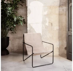 Ferm LIVING Chaise Lounge Desert - Noir/Sable -Enfant Fournitures Boutique chaise lounge adulte desert sable noir ferm living 6 1264x1234