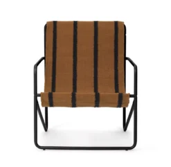 Ferm LIVING Chaise Lounge Desert - Noir/Stripe -Enfant Fournitures Boutique chaise lounge adulte desert stripe noir ferm living 3 1264x1234