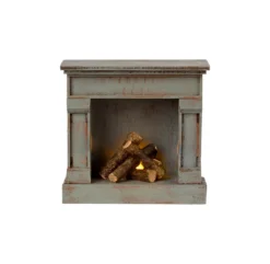 Maileg Cheminée Miniature - Bleu Vintage -Enfant Fournitures Boutique cheminee miniature souris maileg vintage blue 3 1264x1234