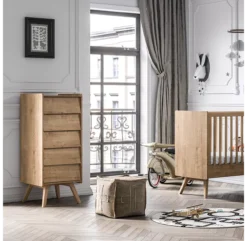 VOX Chiffonnier 5 Tiroirs Vintage - Chêne 7 VOX Chiffonnier 5 Tiroirs Vintage - Chêne -Enfant Fournitures Boutique chiffonnier vintage chene vox 3 1264x1234