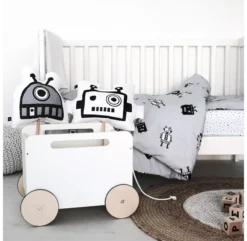 Coffre à Jouets Sur Roues Toy Chest - Blanc -Enfant Fournitures Boutique coffre a jouets a roues ooh noo 3 1264x1234