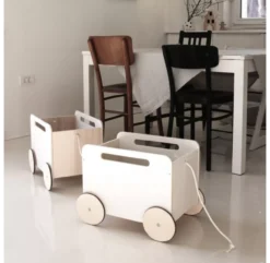 Coffre à Jouets Sur Roues Toy Chest - Blanc -Enfant Fournitures Boutique coffre a jouets a roues ooh noo 4 1264x1234