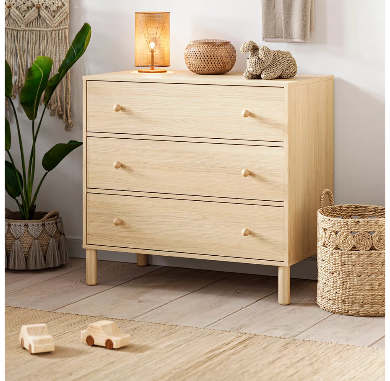 VOX Commode 3 Tiroirs à Langer Tela - Chêne 4 VOX Commode 3 Tiroirs à Langer Tela - Chêne – Image 2