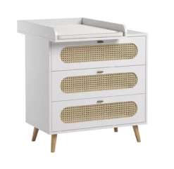 VOX Commode 3 Tiroirs à Langer Canne - Blanc 8 VOX Commode 3 Tiroirs à Langer Canne - Blanc -Enfant Fournitures Boutique commode a langer canne vox blanc 3 1264x1234