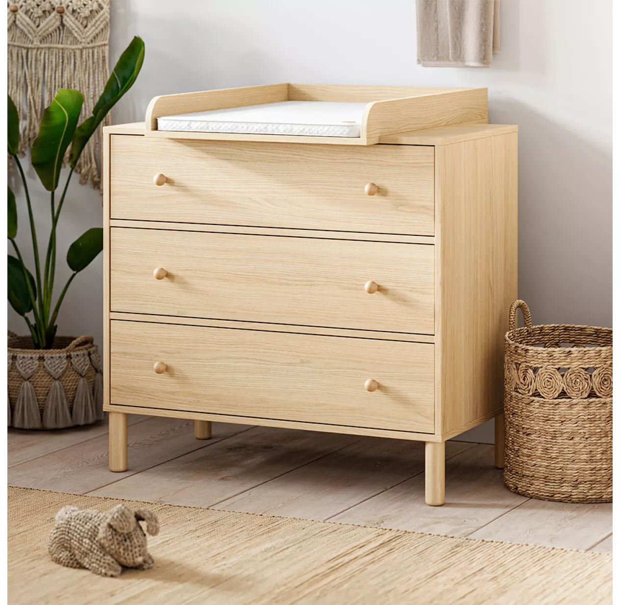 VOX Commode 3 Tiroirs à Langer Tela - Chêne 7 VOX Commode 3 Tiroirs à Langer Tela - Chêne – Image 5