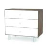 Commode Merlin Classic 3 Tiroirs - Blanc/Noyer -Enfant Fournitures Boutique commode classic merlin 3 tiroirs noyer 1264x1234