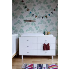 Commode Merlin Classic 6 Tiroirs - Blanc/Noyer -Enfant Fournitures Boutique commode classic merlin 6 tiroirs oeuf nyc bouleau 1 1264x1234 1