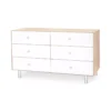 Commode Merlin Classic 6 Tiroirs - Blanc/Bouleau 1 Commode Merlin Classic 6 Tiroirs - Blanc/Bouleau -Enfant Fournitures Boutique commode classic merlin 6 tiroirs oeuf nyc bouleau 1264x1234