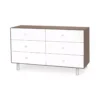Commode Merlin Classic 6 Tiroirs - Blanc/Noyer -Enfant Fournitures Boutique commode classic merlin 6 tiroirs oeuf nyc noyer 1264x1234