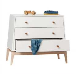 Leander Commode 3 Tiroirs Luna - Blanc -Enfant Fournitures Boutique commode luna blanc leander 3 1264x1234