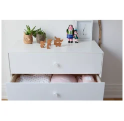 Commode Merlin Sparrow 3 Tiroirs - Blanc -Enfant Fournitures Boutique commode merlin blanc oeuf nyc 2 1264x1234 1