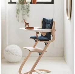 Chaise Haute évolutive Leander - Gris -Enfant Fournitures Boutique coussin d assise chaise haute leander bleu fonce 2 1264x1234 1