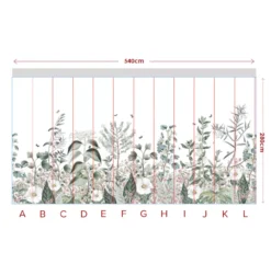 Papier Peint Botanical Garden -Enfant Fournitures Boutique decor mural botanical garden les dominotiers 4 1264x1234