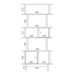 Bibliothèque Mini Library Verticale - Noyer