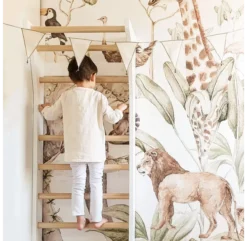 FitWood Echelle D'escalade Enfant TAIMI MINI - Blanc/Bois -Enfant Fournitures Boutique echelle d escalade enfant taimi bois blanc fitwood 3 1264x1234