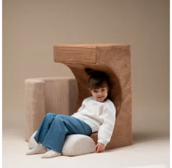 Trio De Poufs Rainbow En Velours Côtelé - Toffee -Enfant Fournitures Boutique ensemble de poufs rainbow toffee wigiwama 5 1264x1234