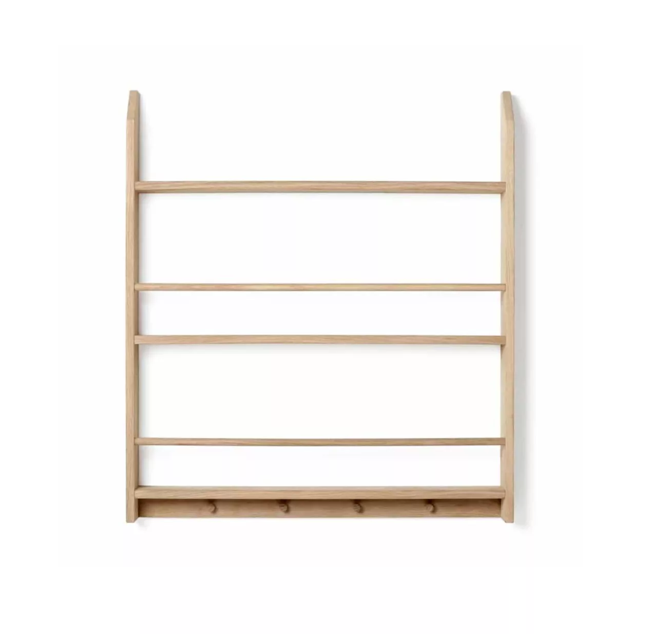 Etagère Livres Patères Plate Eli - Chêne 3 Etagère Livres Patères Plate Eli - Chêne