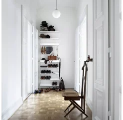 Etagère En Métal Grands Rebords - Blanc -Enfant Fournitures Boutique etagere haut metal 58x30 78x30 white string 4 1264x1234