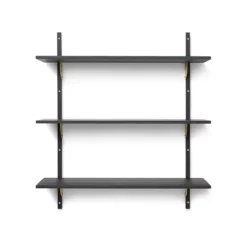 Ferm LIVING Etagère Sector Triple T/W - Noir/Laiton