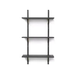 Ferm LIVING Etagère Sector Triple T/N - Noir/Laiton