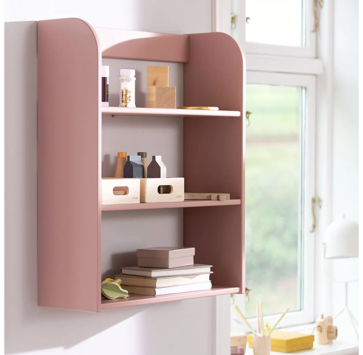 Etagère 2 En 1 - Vieux Rose 4 Etagère 2 En 1 - Vieux Rose – Image 2