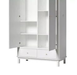 2 Tablettes Supplémentaires Pour Armoire Wood - Blanc -Enfant Fournitures Boutique etageres supplementaires blanc armoire oliver furniture 3 1264x1234